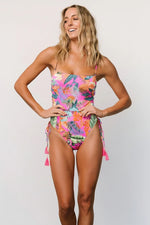 Bondi Side Tie One Piece | Pink Multi