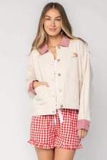 Scout Jacket | Ivory + Red Gingham