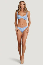 Riviera Bikini Bottom | Blue + White Floral