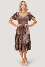 Fay Velvet Midi Dress | Cocoa