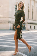 Elizabeth Midi Dress | Green + Copper
