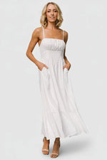Mikayla Textured Tank Dress | Off White