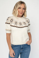 Kambri Sweater Top | Cream Multi