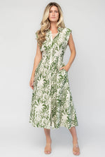 Isolde Midi Dress | Ivory + Olive Floral
