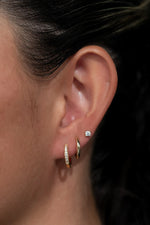 Classic Crystal Hoop Set | Gold