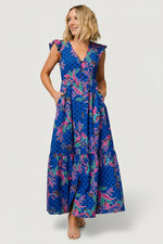 Biscayne Maxi Dress | Indigo Print