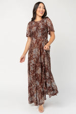 Adelaide Mesh Dress | Brown Multi