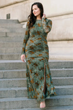 Nocturne Maxi Dress | Green + Copper