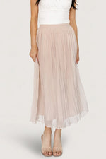 Cyra Midi Skirt | Natural