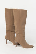 Caitlyn Pointed Toe Knee High Boots | Mocha