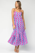 Rita Maxi Dress | Pink + Blue