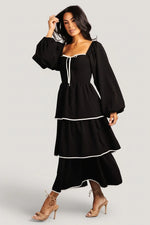 Barcelona Tiered Dress | Black
