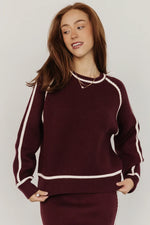 Ava Knit Sweater | Wine