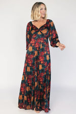 Liesel Maxi Dress | Dark Jade + Marsala