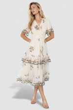 Cynthia Midi Dress | Cream Floral