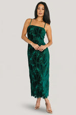 Nadia Lace Midi Dress | Emerald