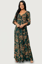 Liesel Maxi Dress | Green + Copper Floral