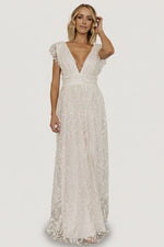 Arlene Shimmer Gown | Ivory