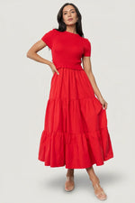 Devotion Tiered Dress | Red