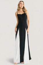Adela Maxi Dress | Black + White