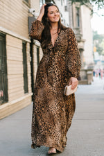 Tribeca Front Tie Maxi Dress | Animal Print