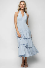 Savannah Tiered Maxi Dress | Light Blue