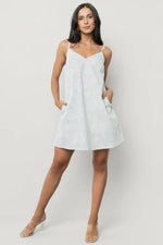 Nyra Short Dress | Blue Stripe