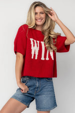 Victory Sweater Top | Red