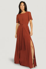 Naomi Short Sleeve Maxi Dress | Cinnamon