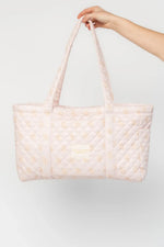 Angela Quilted Tote Bag | Pink