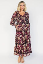 Hearst Smocked Dress | Burgundy Floral