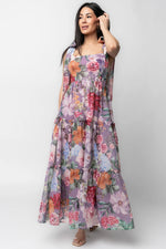Anita Maxi Dress | Lavender Multi Print