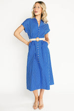 Pyper Midi Dress | Blue Stripe