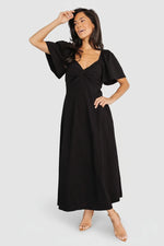 Indie Back Tie Dress | Black