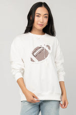 Stephen Gingham Crewneck | Ivory