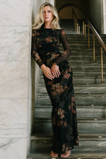 Isadora Maxi Dress | Black Floral