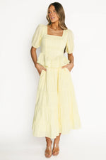 Candace Top + Skirt Set | Light Yellow