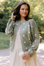 Cinder Cardigan | Sage + White Dot