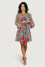 Wesley Mini Dress | Green Multi