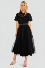 Darcy Tulle Midi Dress | Black