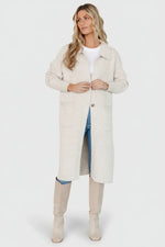 Ontario Long Button Cardigan | Oatmeal