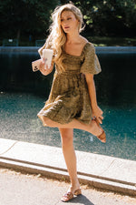 Daze Smocked Dress | Olive Floral