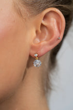 Lunette Drop Earrings | Gold