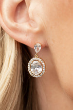 Stena Oval Dangle Drop Earrings | Gold