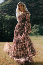 Ashwood Boho Maxi Dress | Brown Floral
