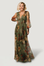 Layla Tulle Maxi Dress | Olive + Rust