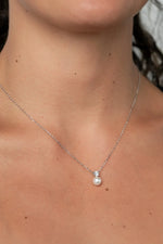 Addilyn Pearl Necklace | Silver