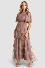 Magdalena Tulle Maxi Dress | Mink