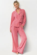 Eloise Ribbed Pajama Set | Pink