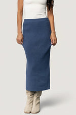 Blair Rib Knit Skirt | Blue